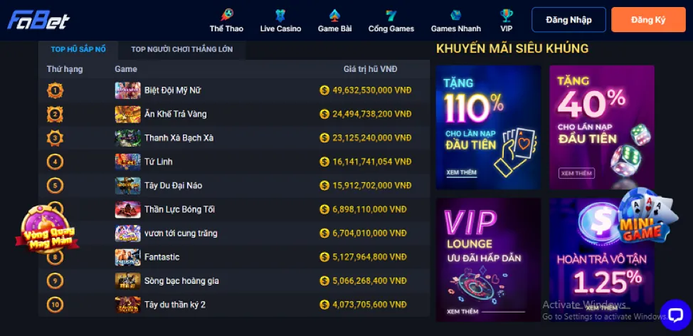 Biểu tượng Jackpot lớn
